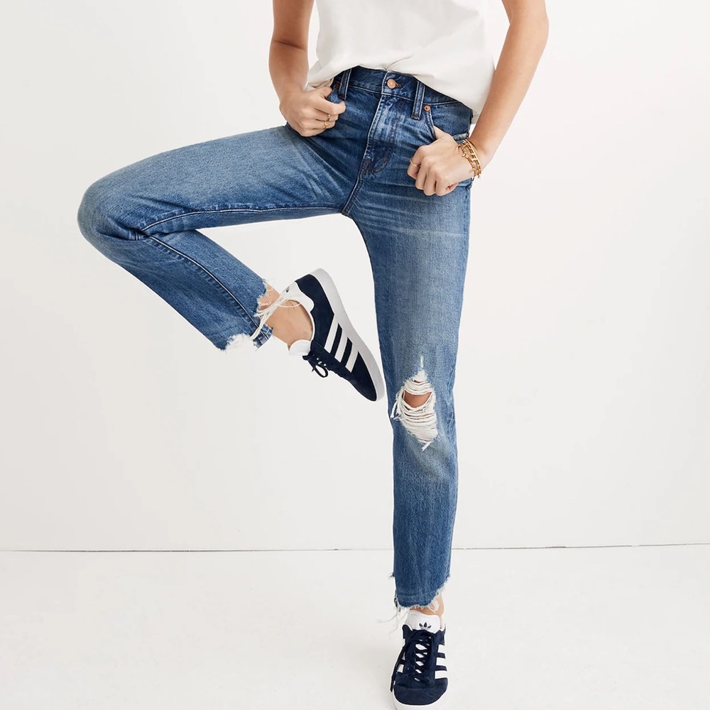 NWOT- MADEWELL The Perfect Summer Jean: Destructed Edition